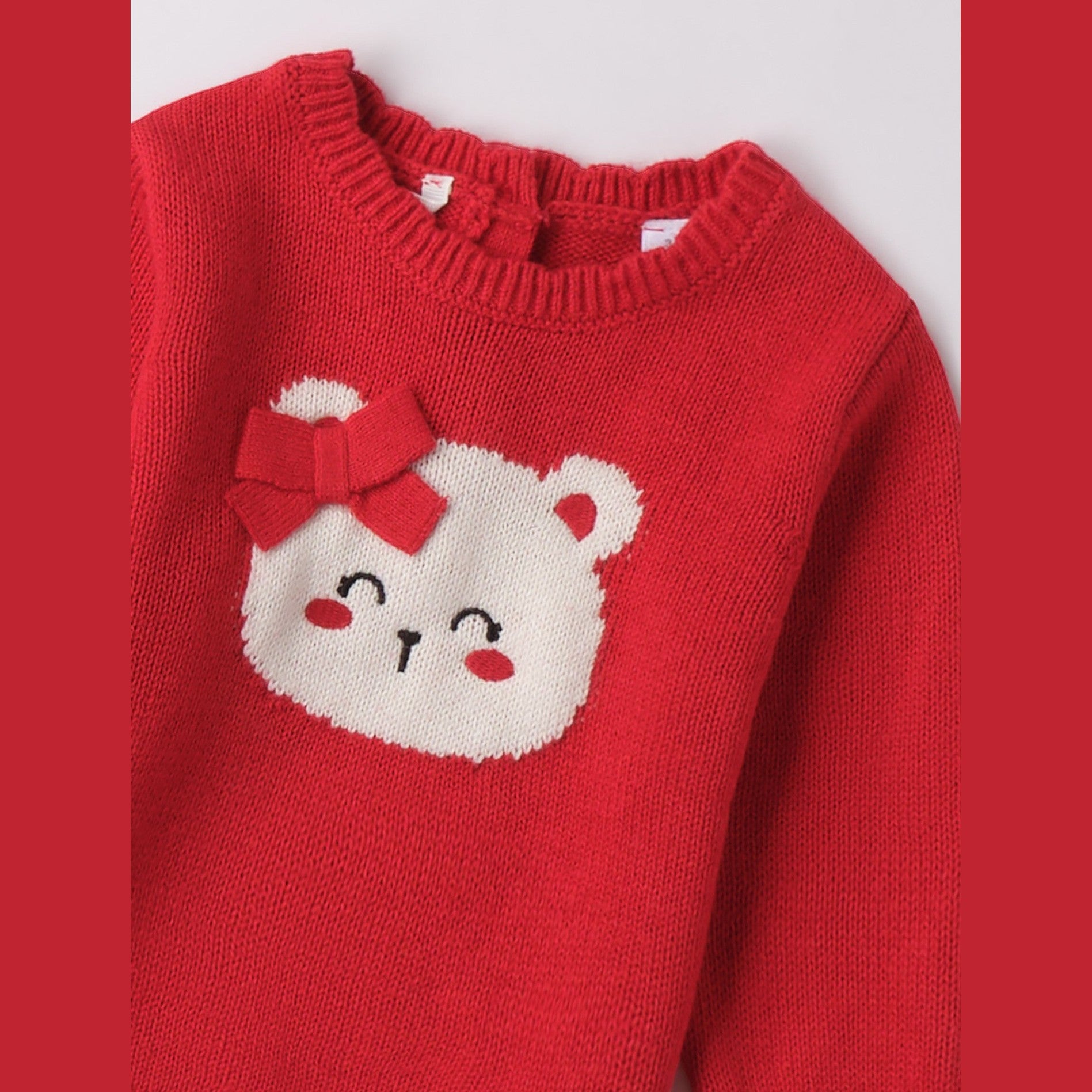Maglia Chiusa Bimba Rosso 3F704/2253 -  NANU' BABY