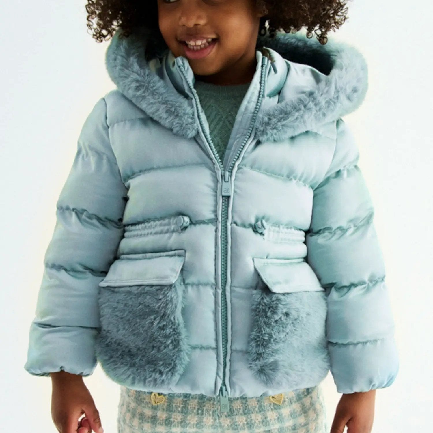 Cappotto Bimba Verde 5849/16 by ABEL & LULA