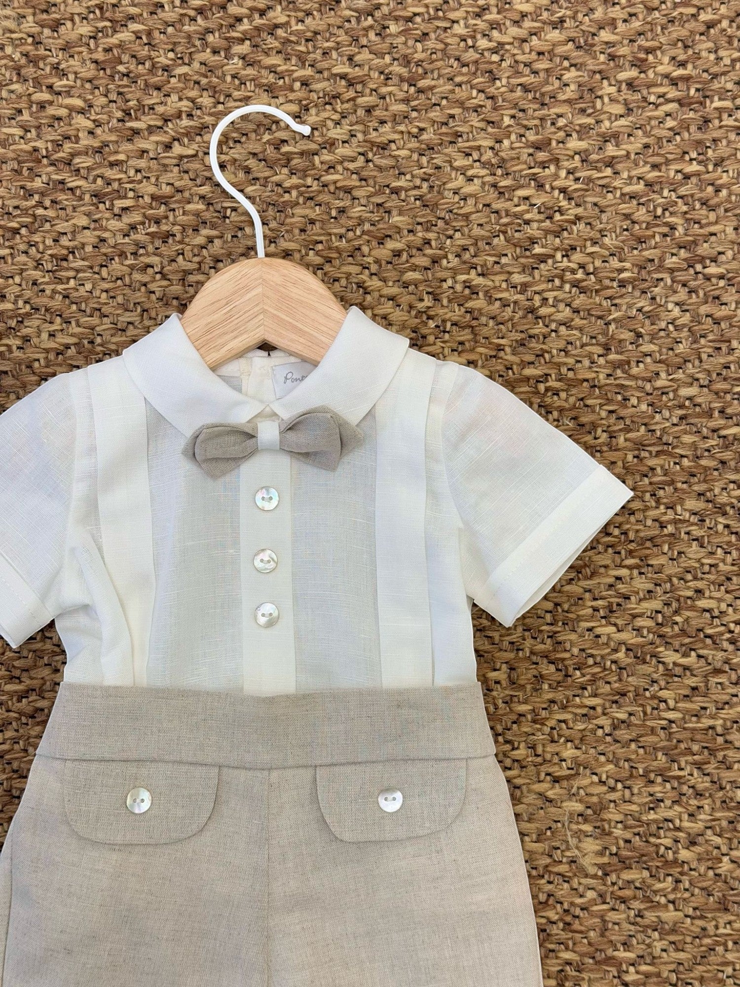 Completo Cerimonia Bimbo BEIGE 1/6330-B -  NANU' BABY