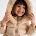 Cappotto Bimba Beige 5849/14 by ABEL & LULA