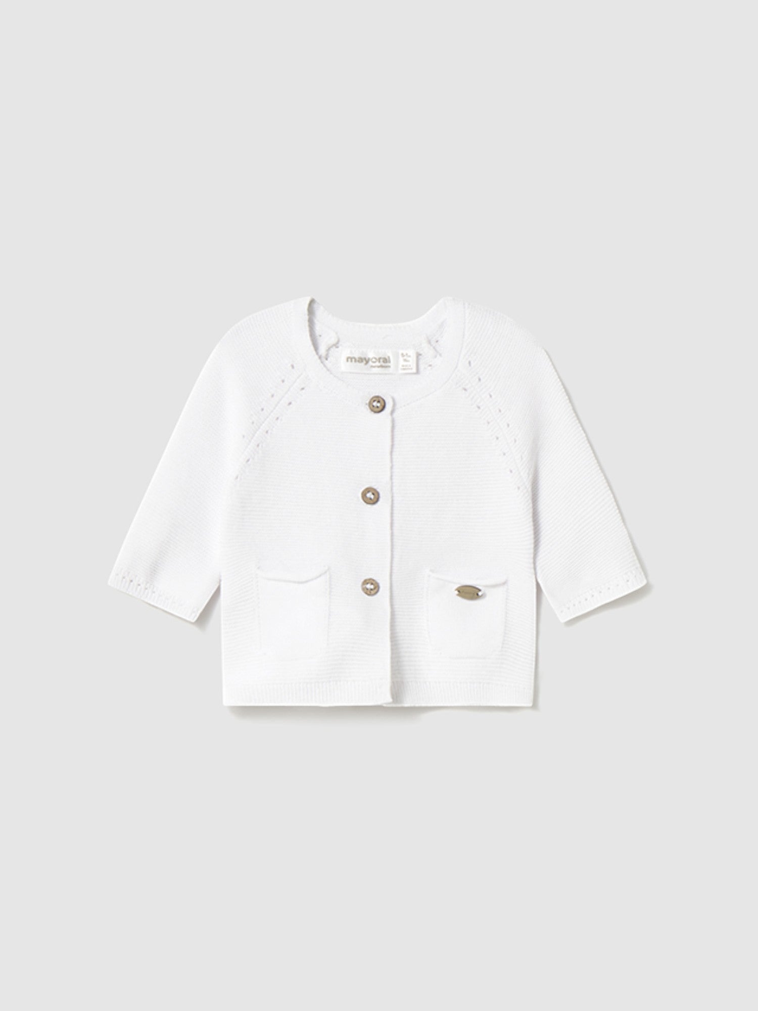 Giacchino lungo maglia Bimba BIANCO 1307 /BI -  NANU' BABY