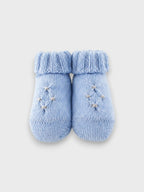 Babbucce Neonato Azzurro NIDO D'APE 711/5848 by BABY LORD