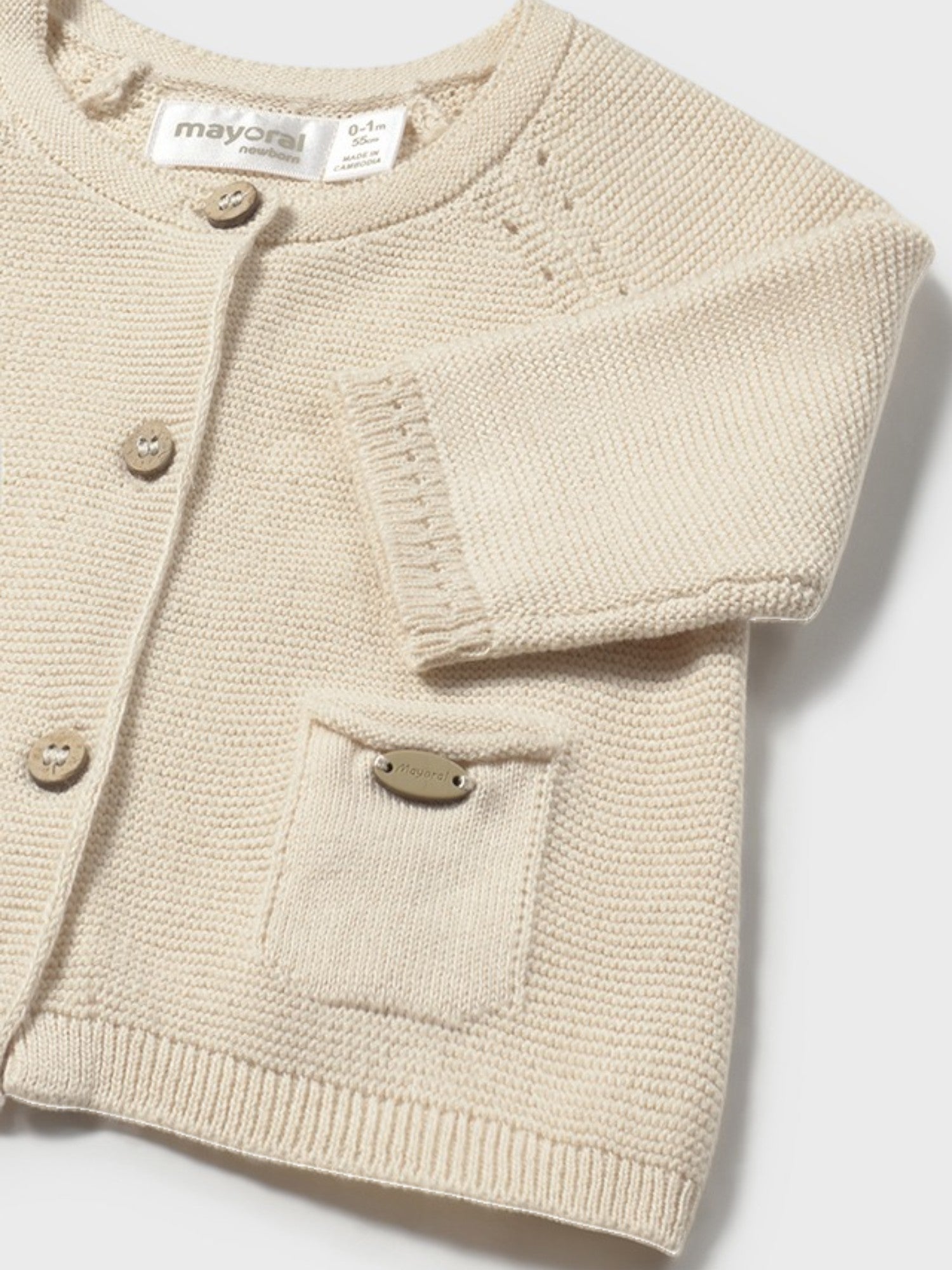 Giacchino lungo maglia Bimba BEIGE 1307 /BE -  NANU' BABY