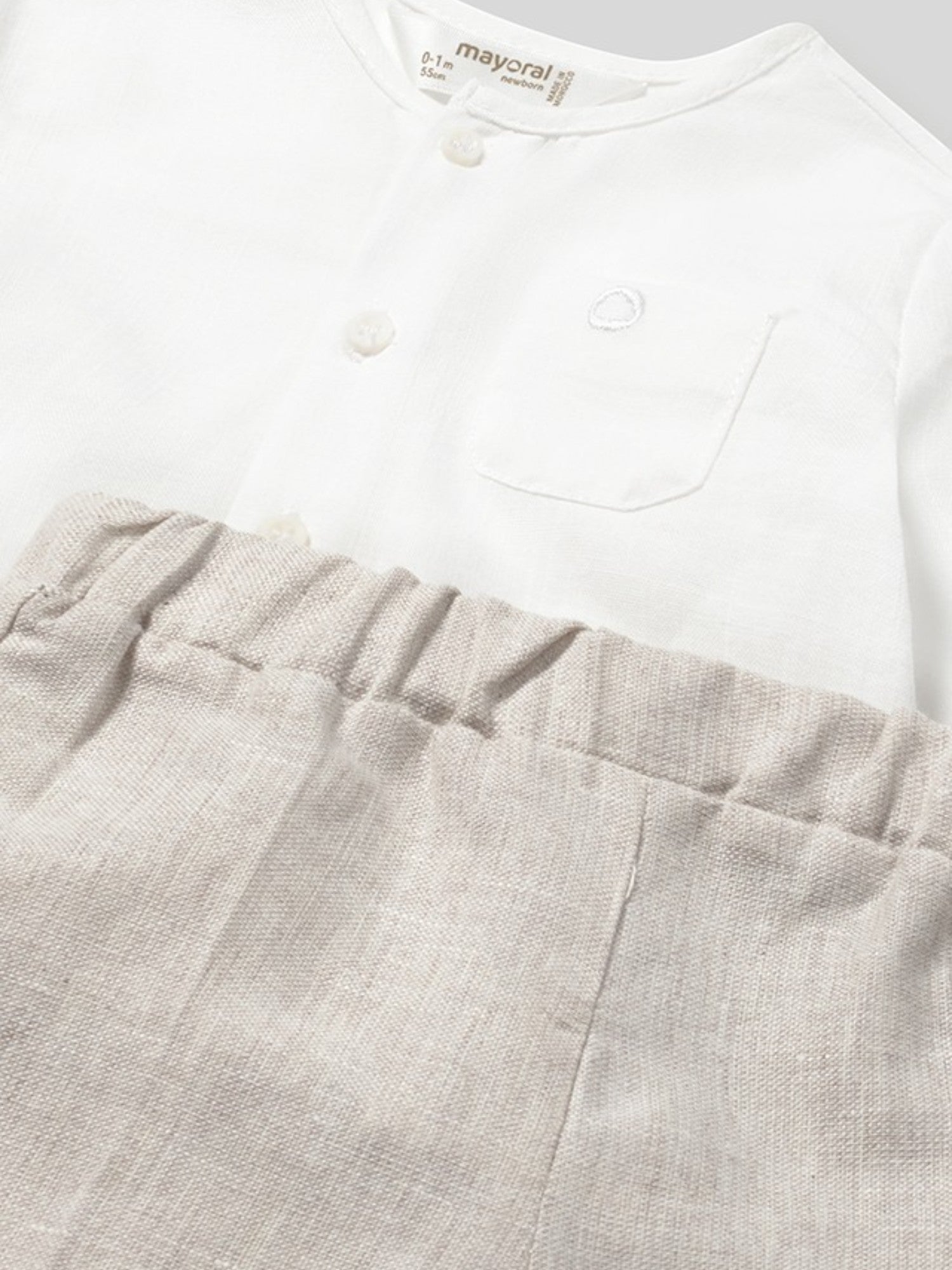 Completo pantalone lungo/camicia Bimbo BIANCO 1564 /B -  NANU' BABY