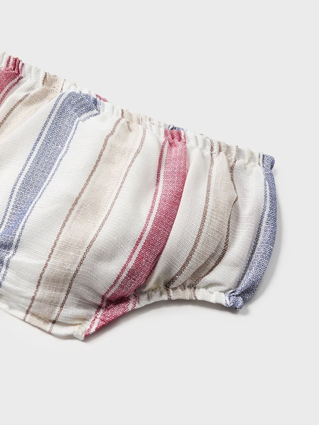 Abito righe lino Bimba ROSSO 1829 -  NANU' BABY