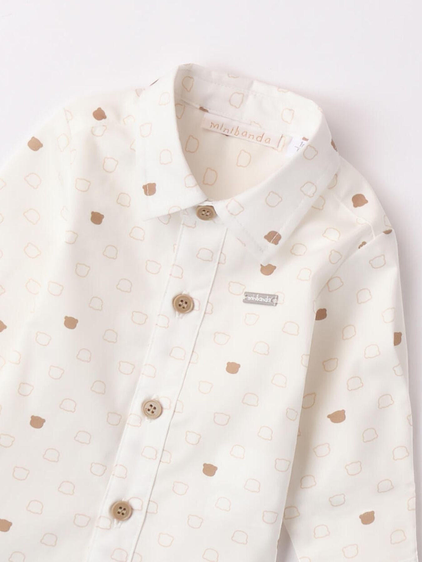 Camicia fantasia Bimbo PANNA 3A603 -  NANU' BABY