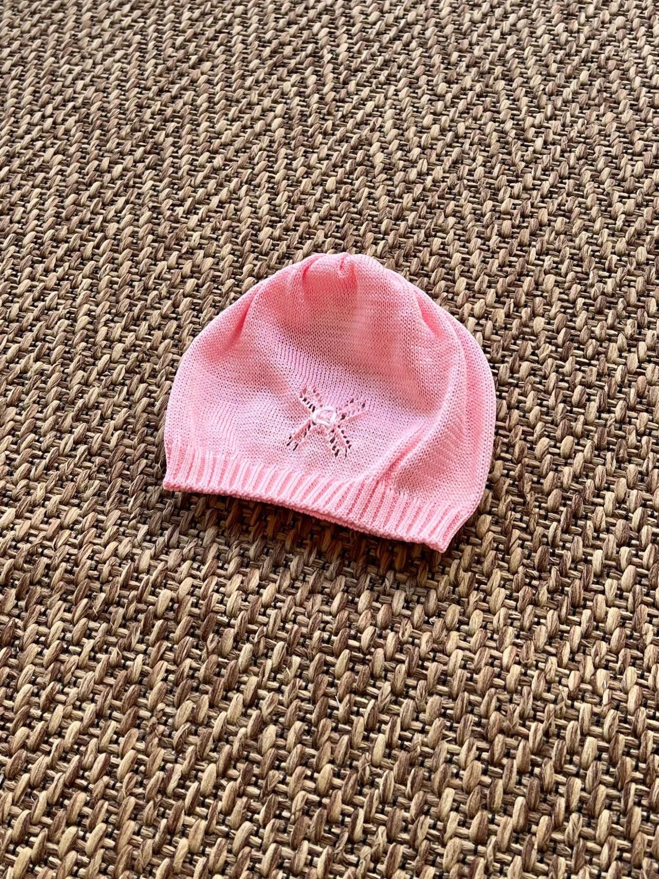 Cuffia in filo di cotone Neonata ROSA EP1471/T -  NANU' BABY