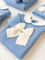 Tutina Neonato Azzurro MAGLIA INGLESE FIOCCO 344/5630 by BABY LORD