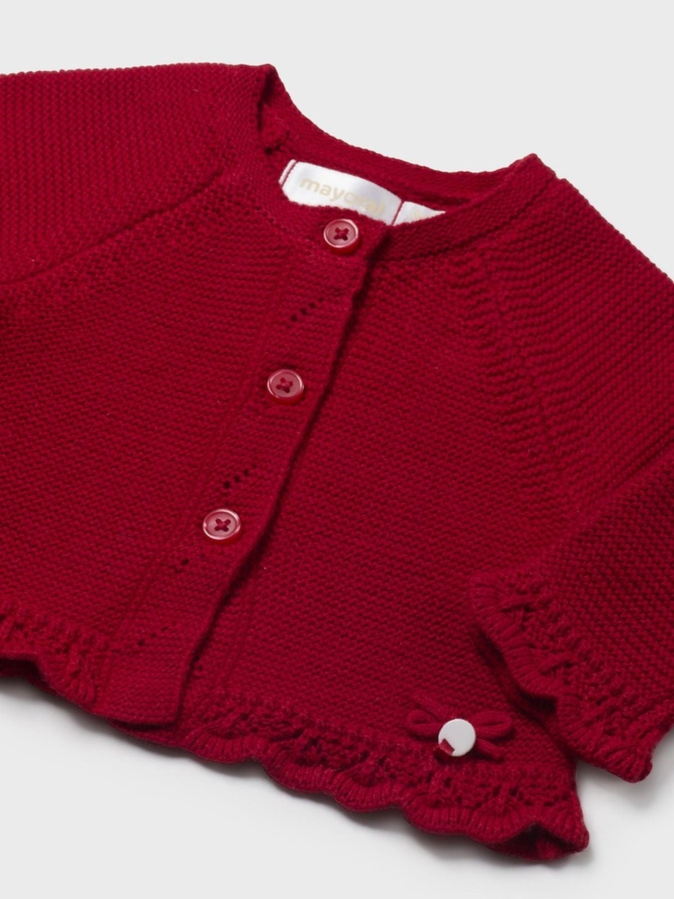 Giacchino lungo maglia Bimba ROSSO 2D-2301/RS -  NANU' BABY