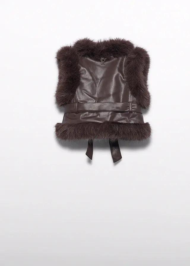 Gilet Bimba Marrone 5808/6 by ABEL & LULA