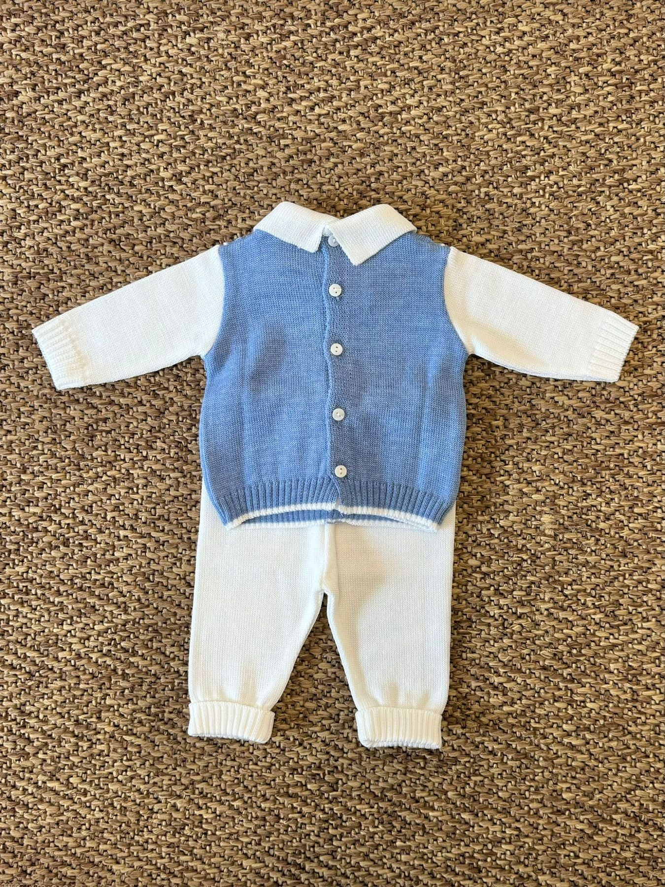 Completo con Papillon Neonato AZZURRO 6815/A -  NANU' BABY