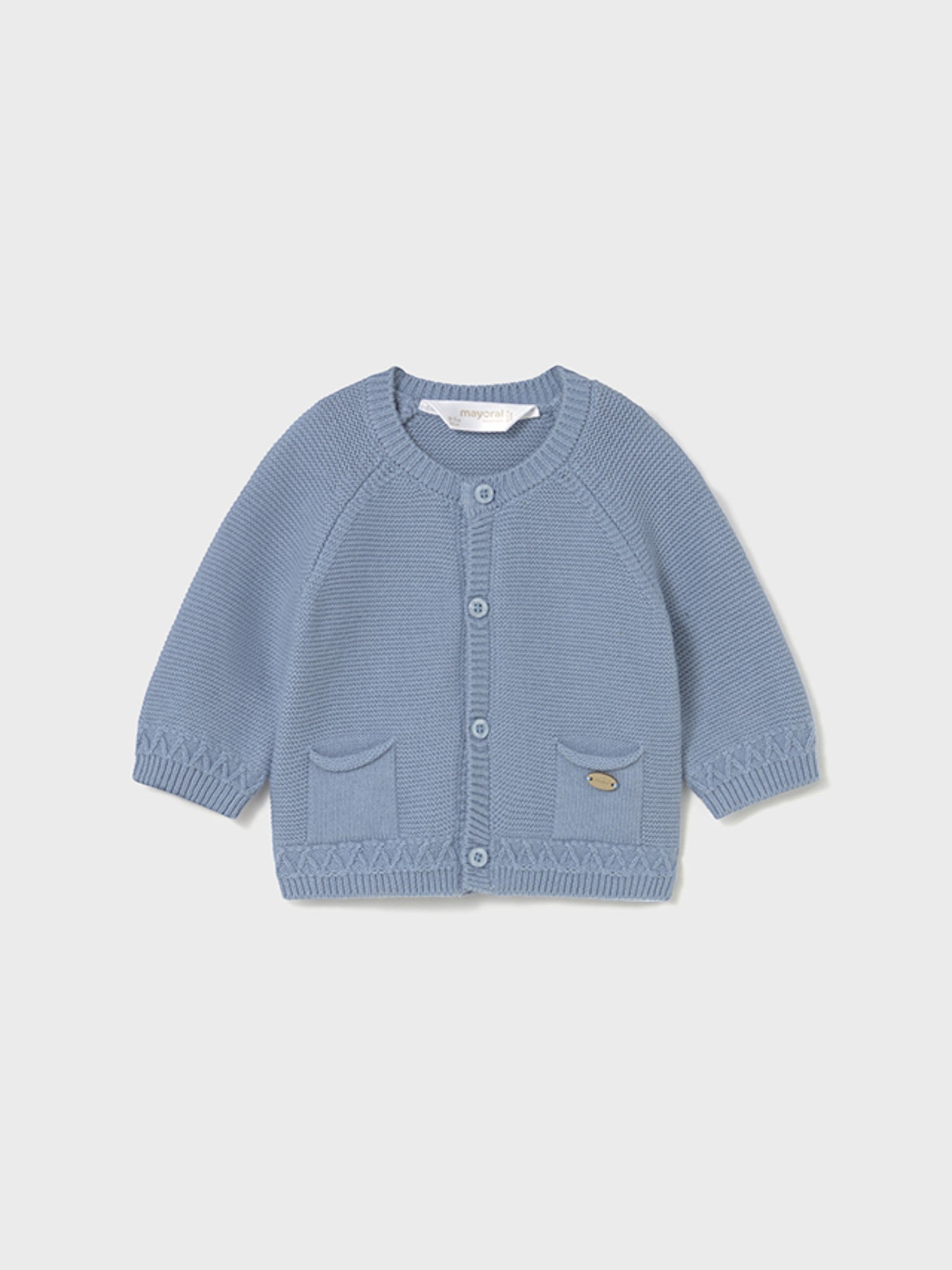 Cardigan Bimbo Azzurro Girocollo Mayoral 2337/46 - NANÙ BABY -  NANU' BABY