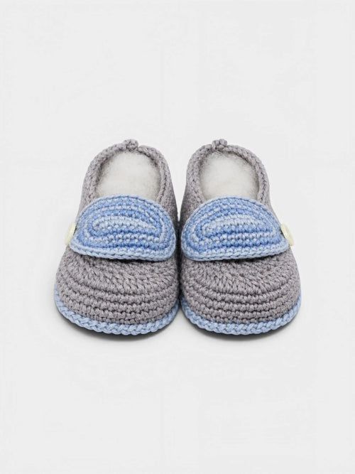 Babbucce Neonato Azzurro RAKESH 14300 by PICCOLA GIUGGIOLA