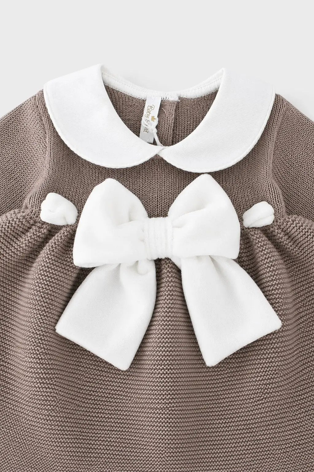 Completo nascita Neonata Tortora FIOCCO VELLUTO 417V/4830 by BABY LORD