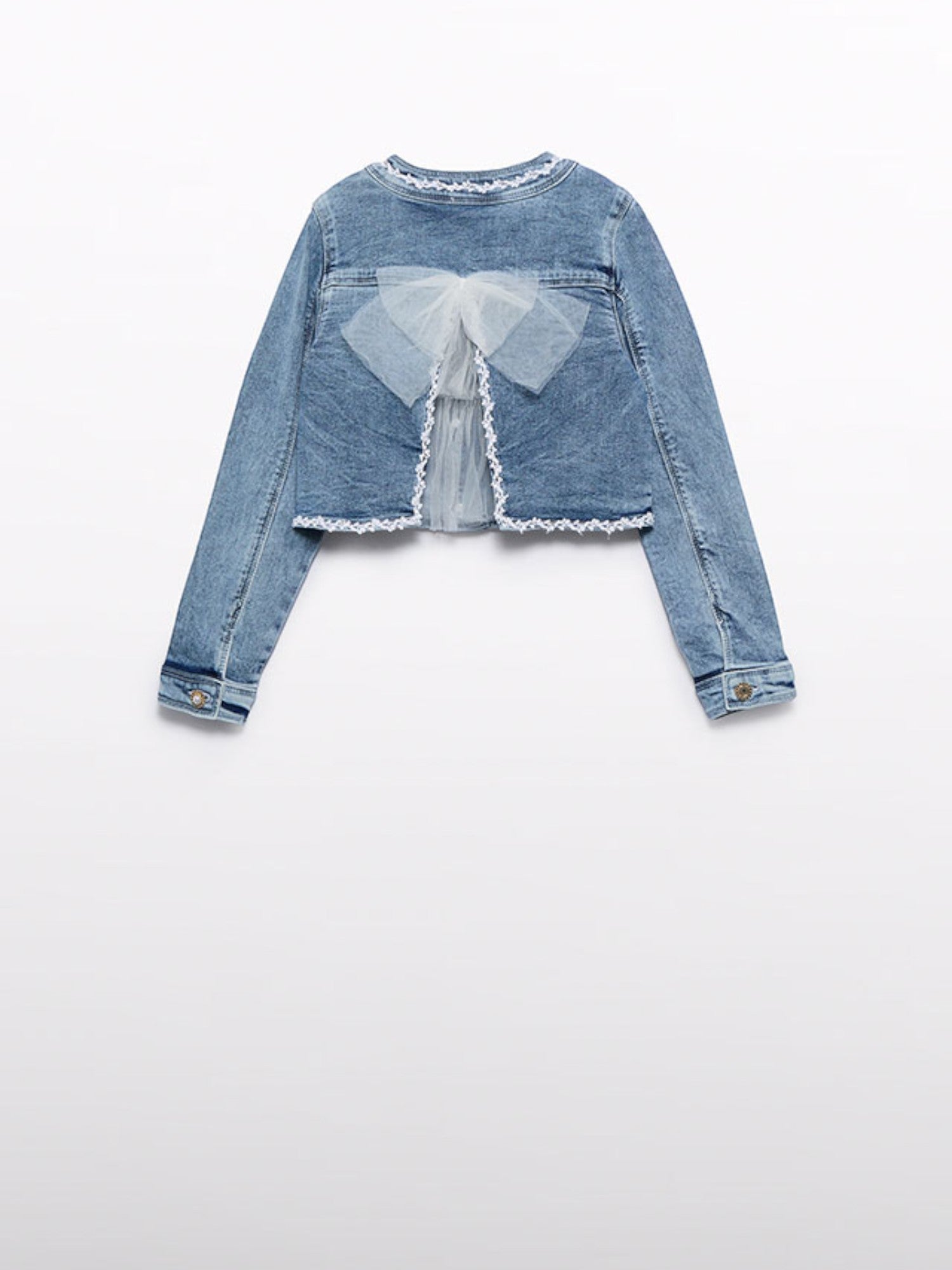 Giacca jeans applicazioni Bimba JEANS 5369 /80 -  NANU' BABY