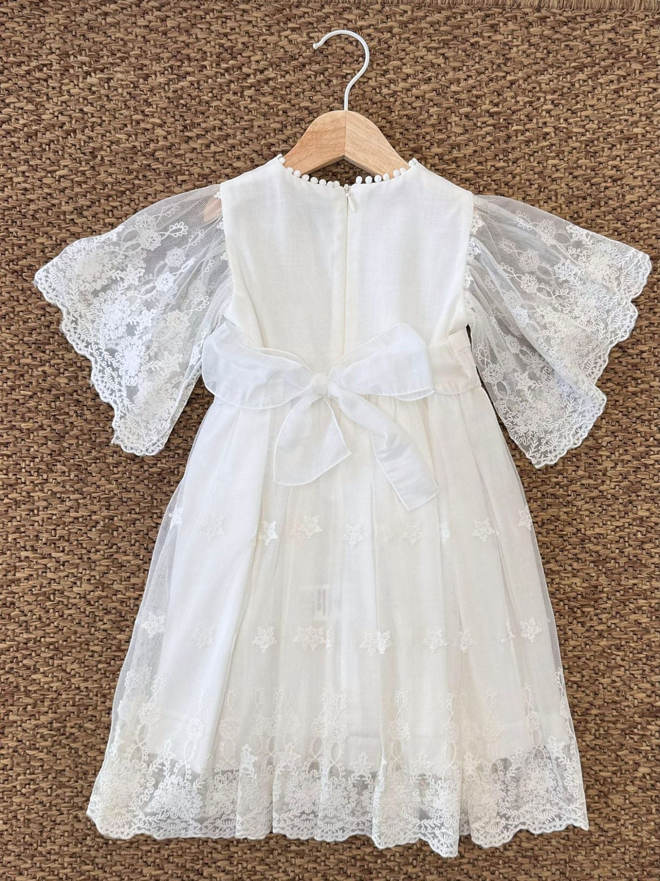 Abito in fibra ramie naturale Bimba NATURAL EG301 -  NANU' BABY