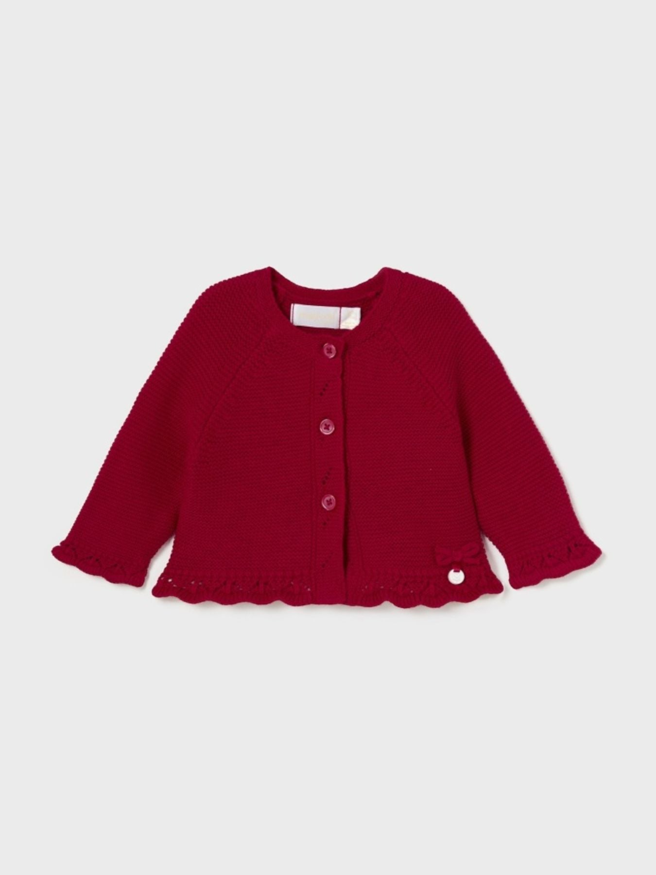 Giacchino lungo maglia Bimba ROSSO 2D-2301/RS -  NANU' BABY