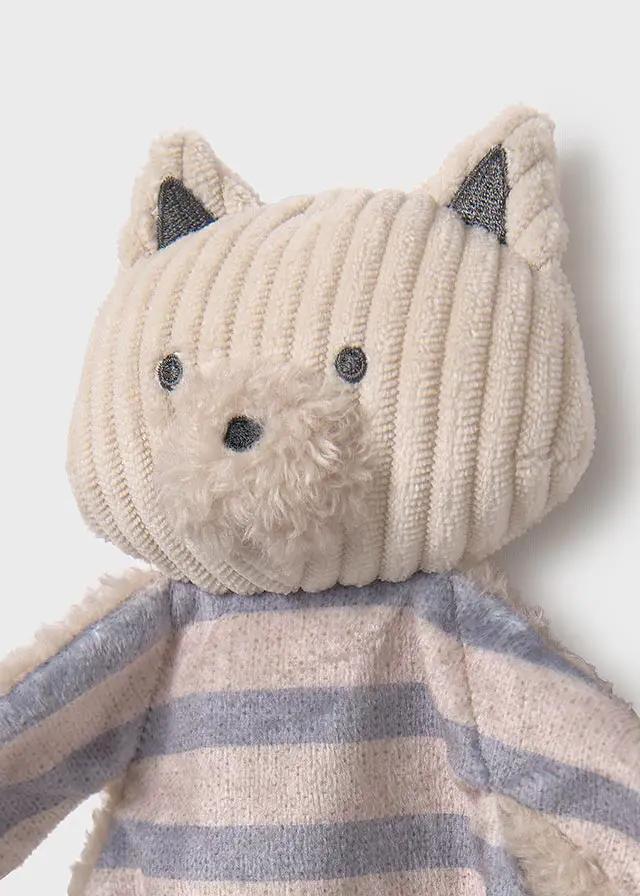Doudou Chat Beige Bleu Polyester 9963/77