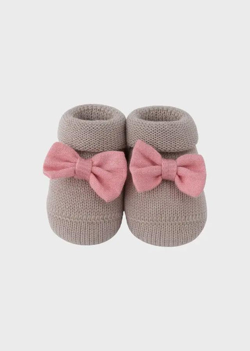 Babbucce Neonata Avorio FIOCCO 768 by BABY LORD