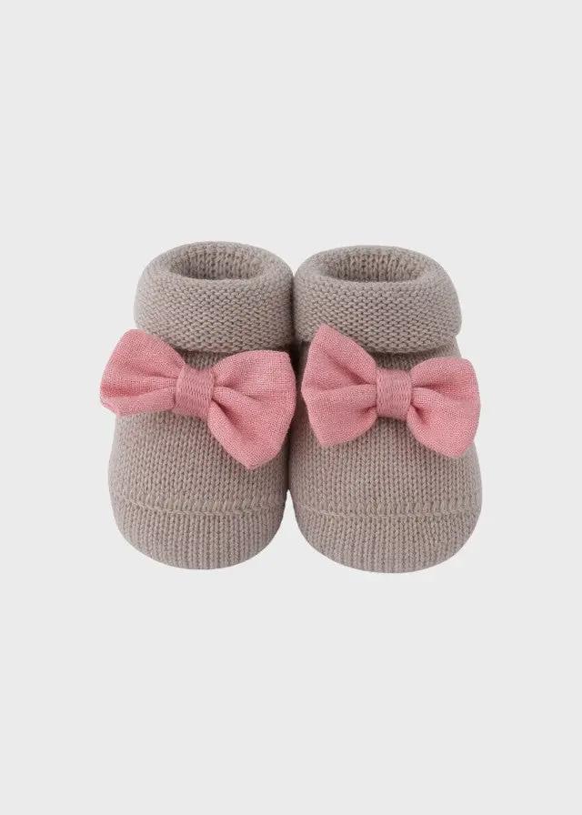 Babbucce Neonata Avorio FIOCCO 768 by BABY LORD