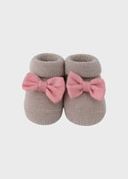 Babbucce Neonata Avorio FIOCCO 768 by BABY LORD