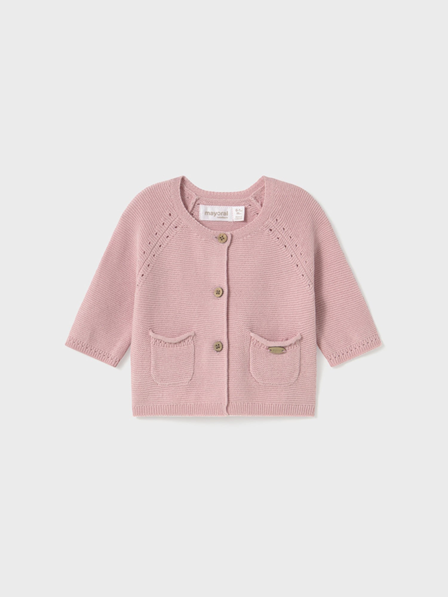 Giacchino lungo maglia Bimba ROSA 1307 /R -  NANU' BABY