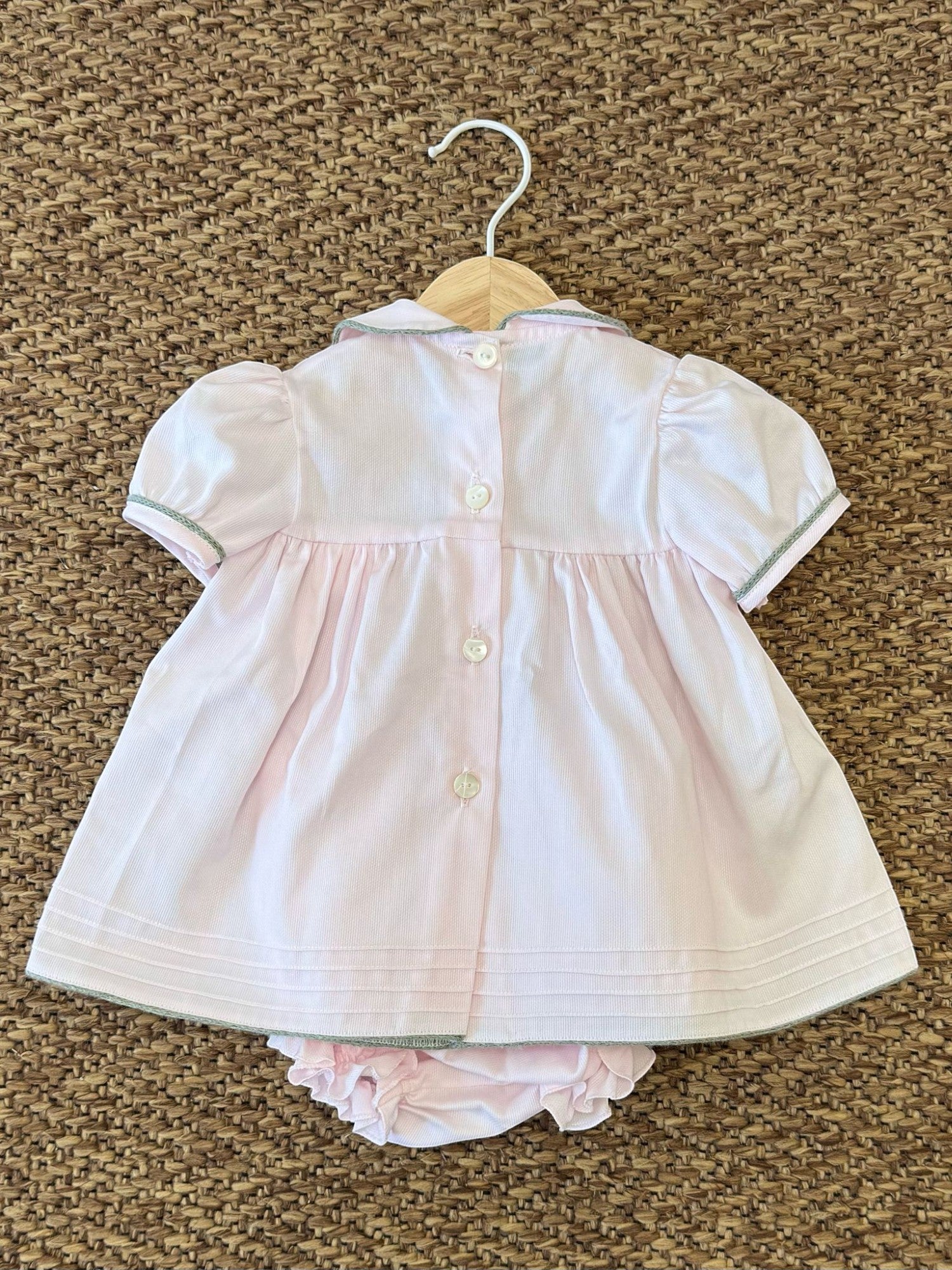 Completo nascita Fiocco in rilievo Bimba ROSA BRINDISI 1445 -  NANU' BABY