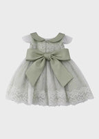 Abito Cerimonia Bimba Verde FB082/V by FLO' SARTORIA ITALIANA