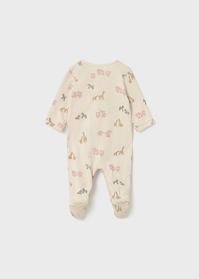 Ensemble 2 Pyjamas Bébé Fille Manches Longues Crème Rose 2703/92