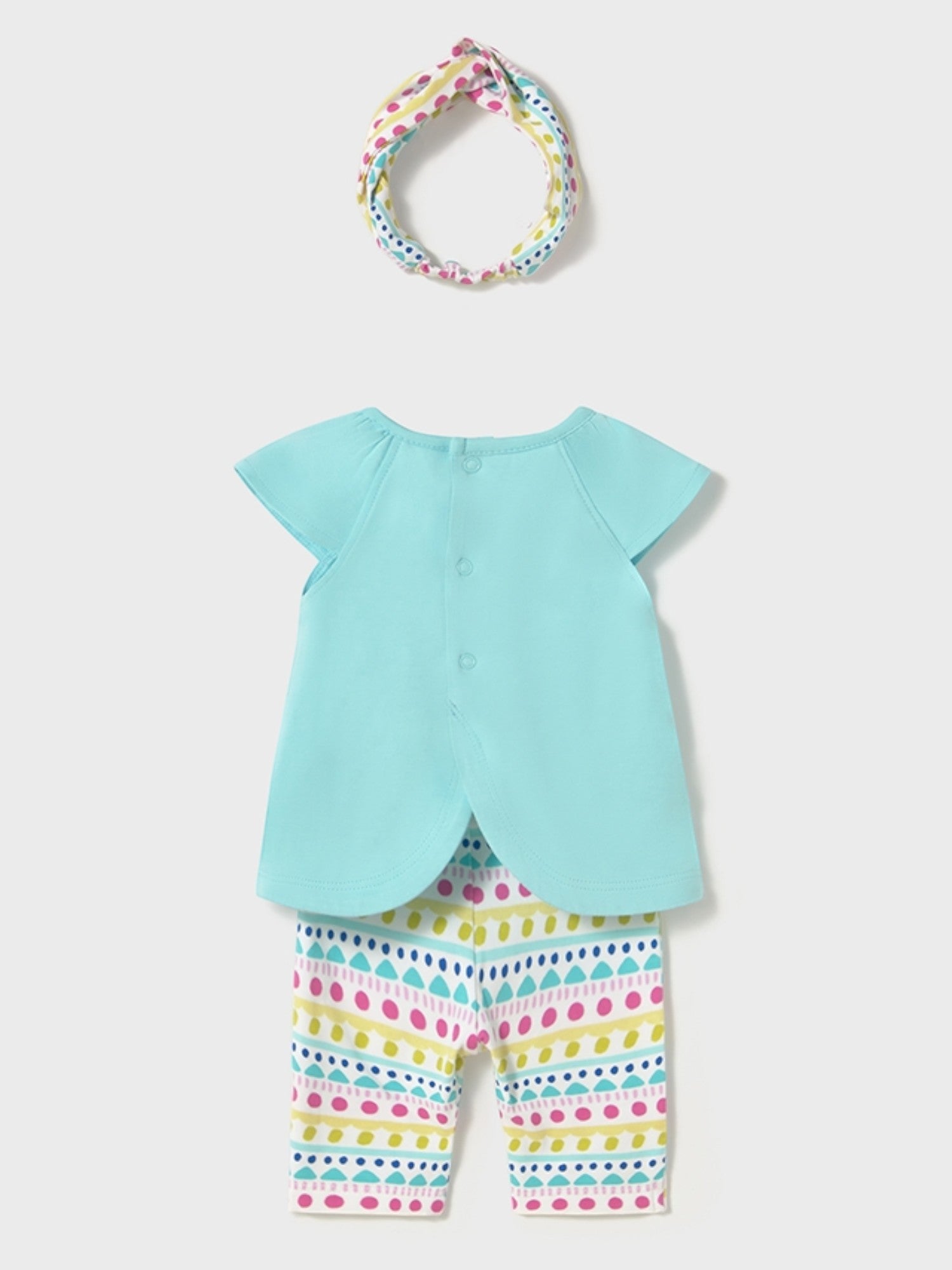 Completo leggings capri e cerchietto Bimba VERDE 1763 -  NANU' BABY