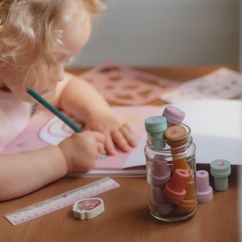 Set of 16 Fairy Garden stamps, MULTICOLORE 126015