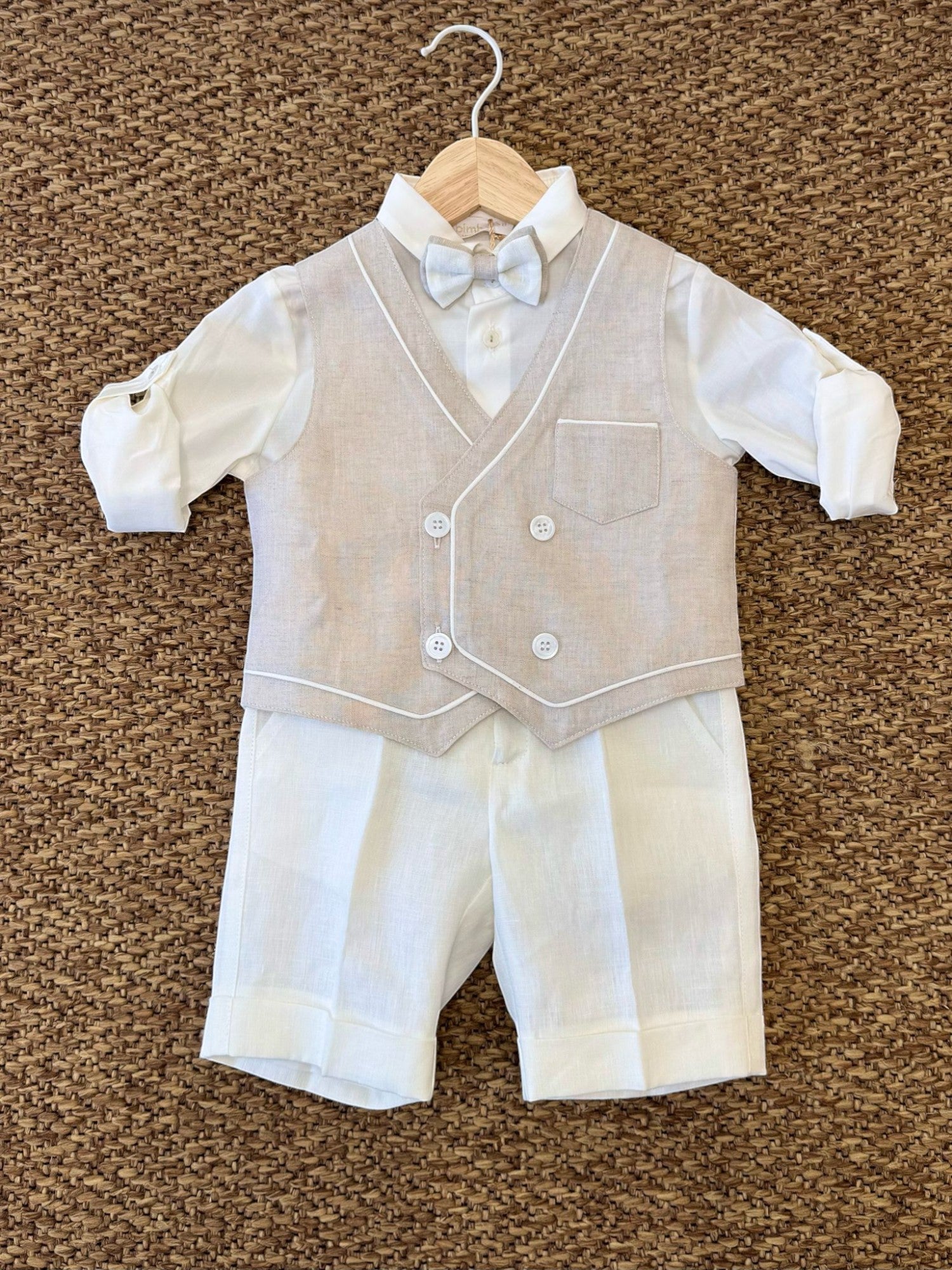 Completo cerimonia Bimbo BEIGE 7229 -  NANU' BABY