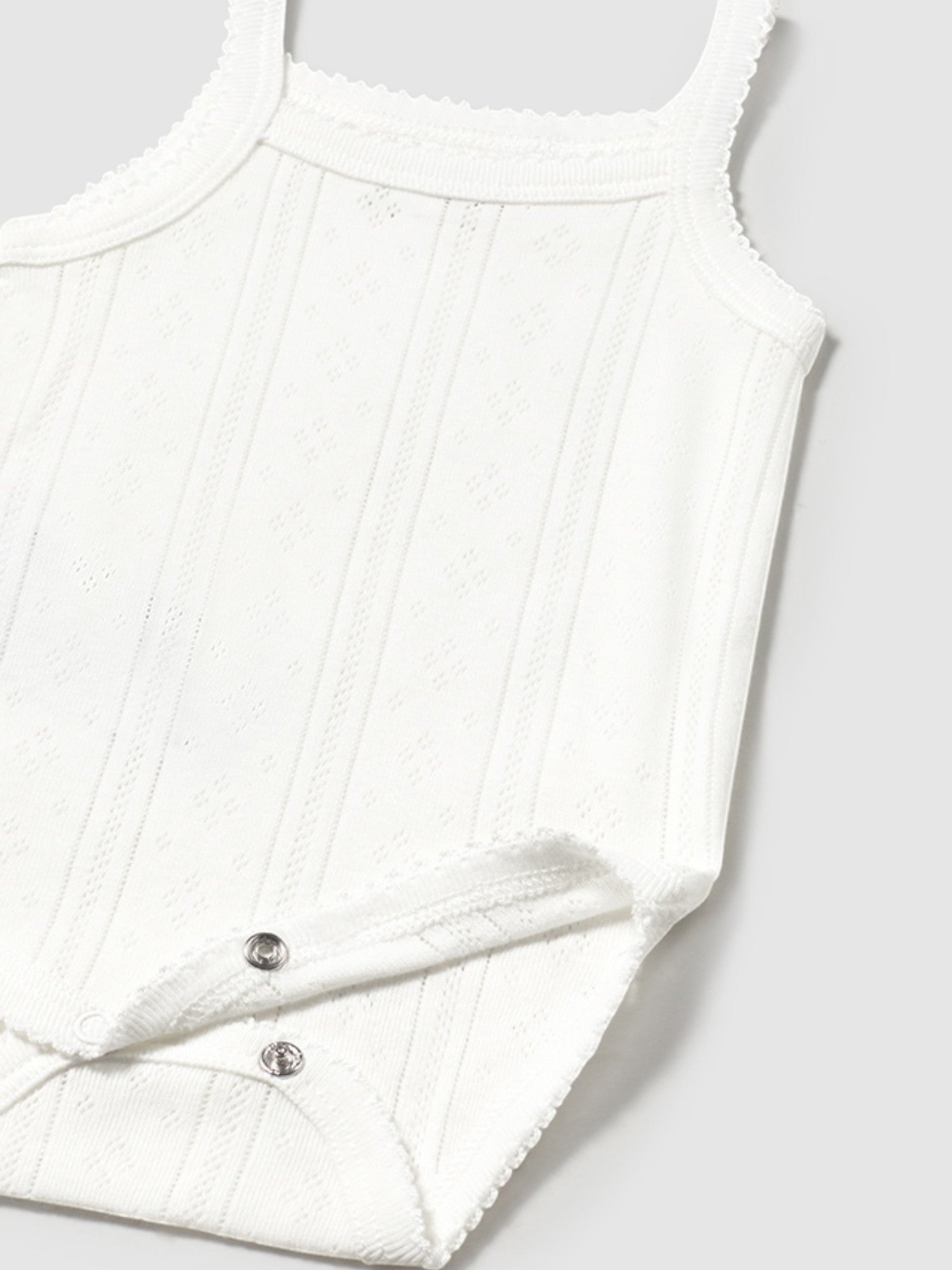 Body bretelle traforate Neonata BIANCO 1745 /B -  NANU' BABY