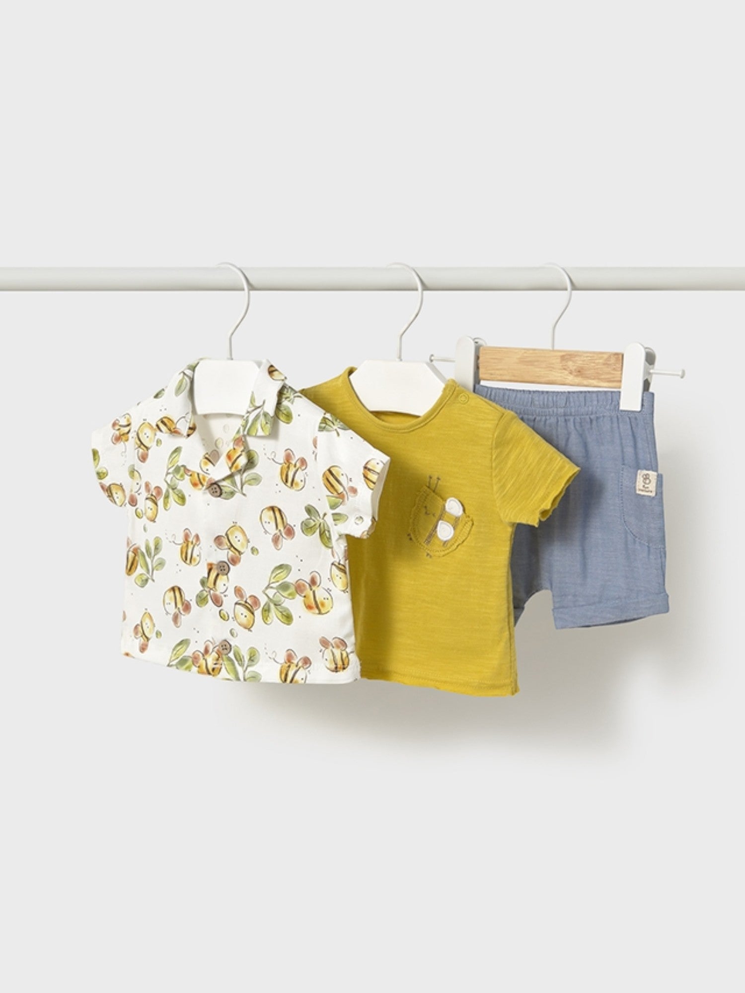 Completo pantalone  corto overshirt Bimbo VERDE 1205 /V -  NANU' BABY