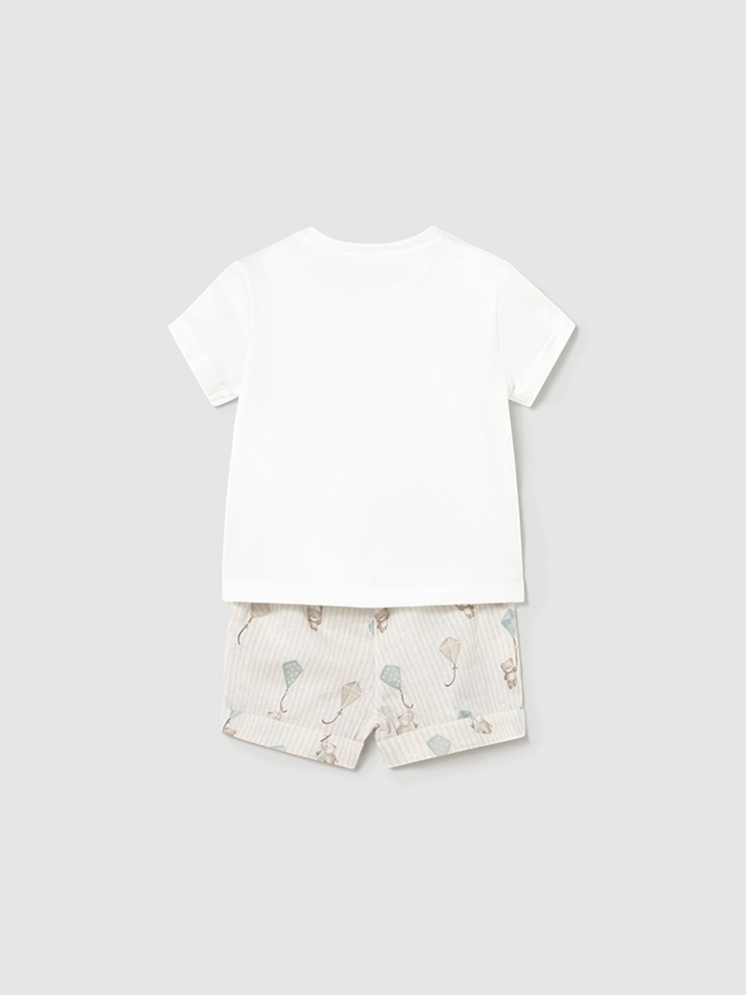 Completo pantalone  corto maglietta Bimbo BIANCO 1202 /B -  NANU' BABY