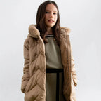 Cappotto Bimba Beige 5847/11 by ABEL & LULA