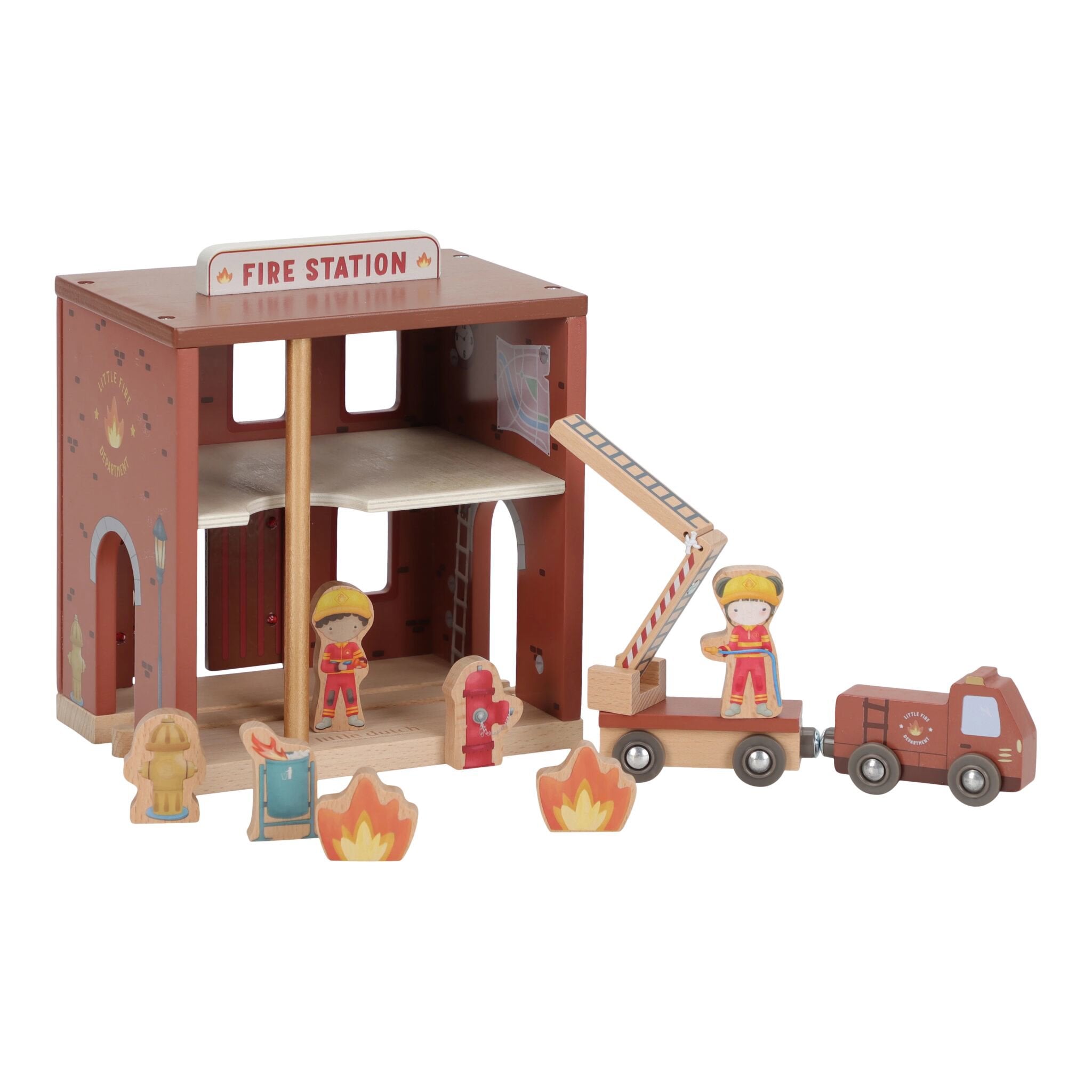Multicolor Wooden Fire Station LD2538