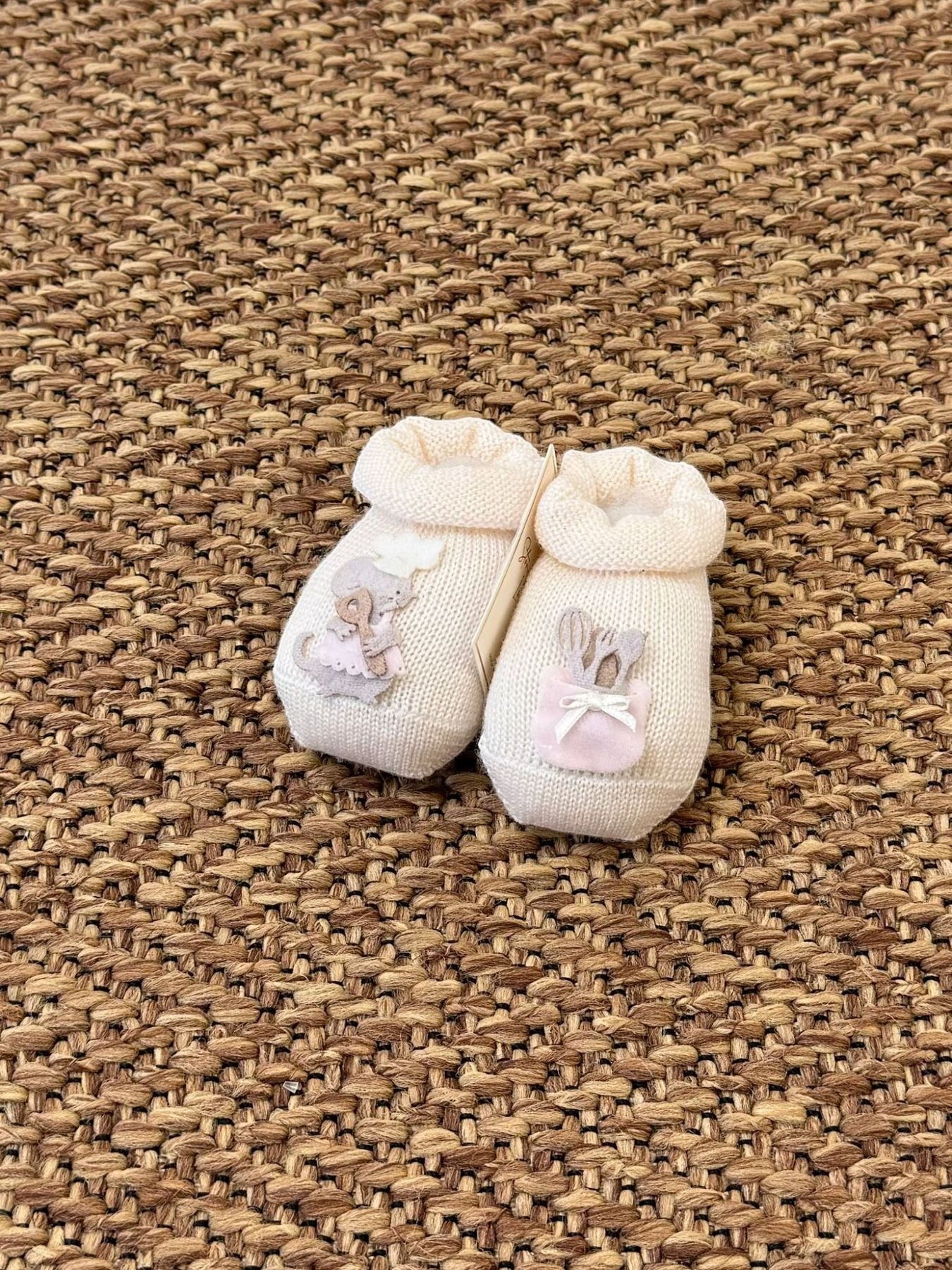 Babbucce Topolina chef Neonata LATTE 30581/X1 -  NANU' BABY
