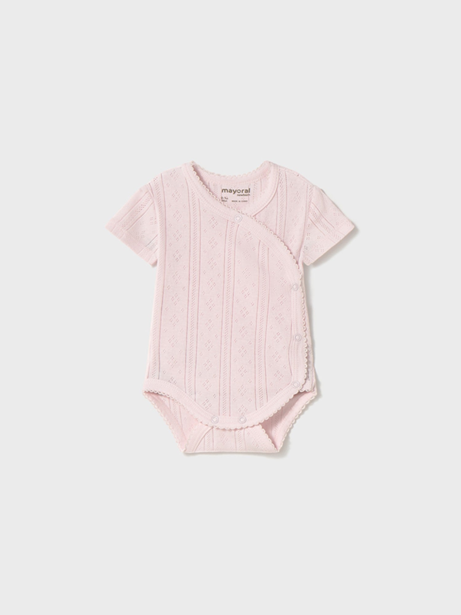 Body manica corta traforato Neonata ROSA 1746 /R -  NANU' BABY