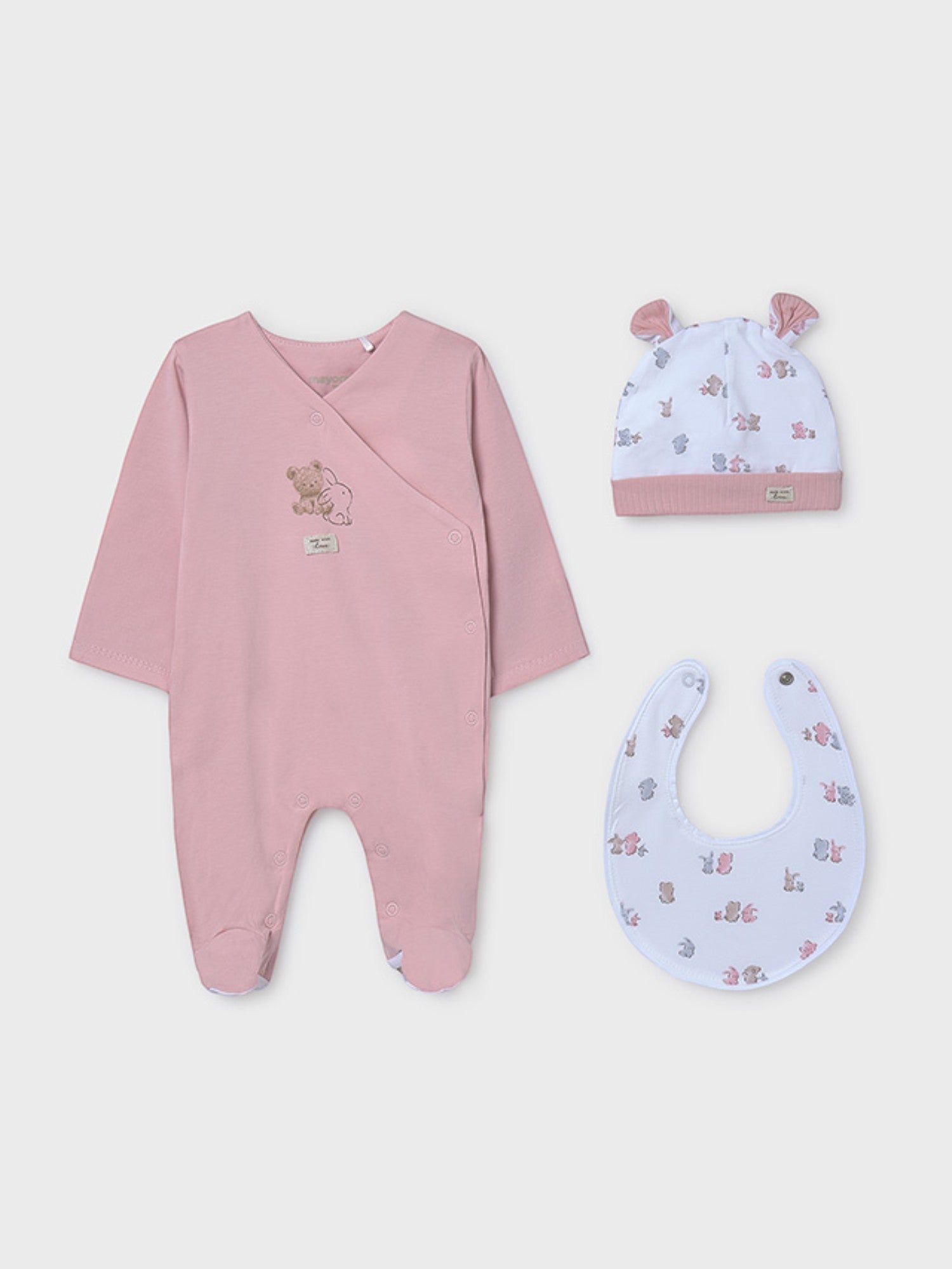Set regalo pigiama Neonata ROSA 9907 /R -  NANU' BABY