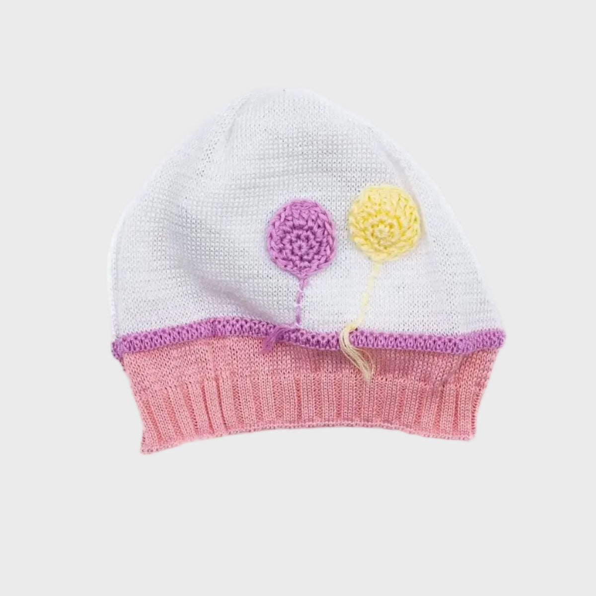 Cuffia Neonata Bianco EL3671 by STELLA