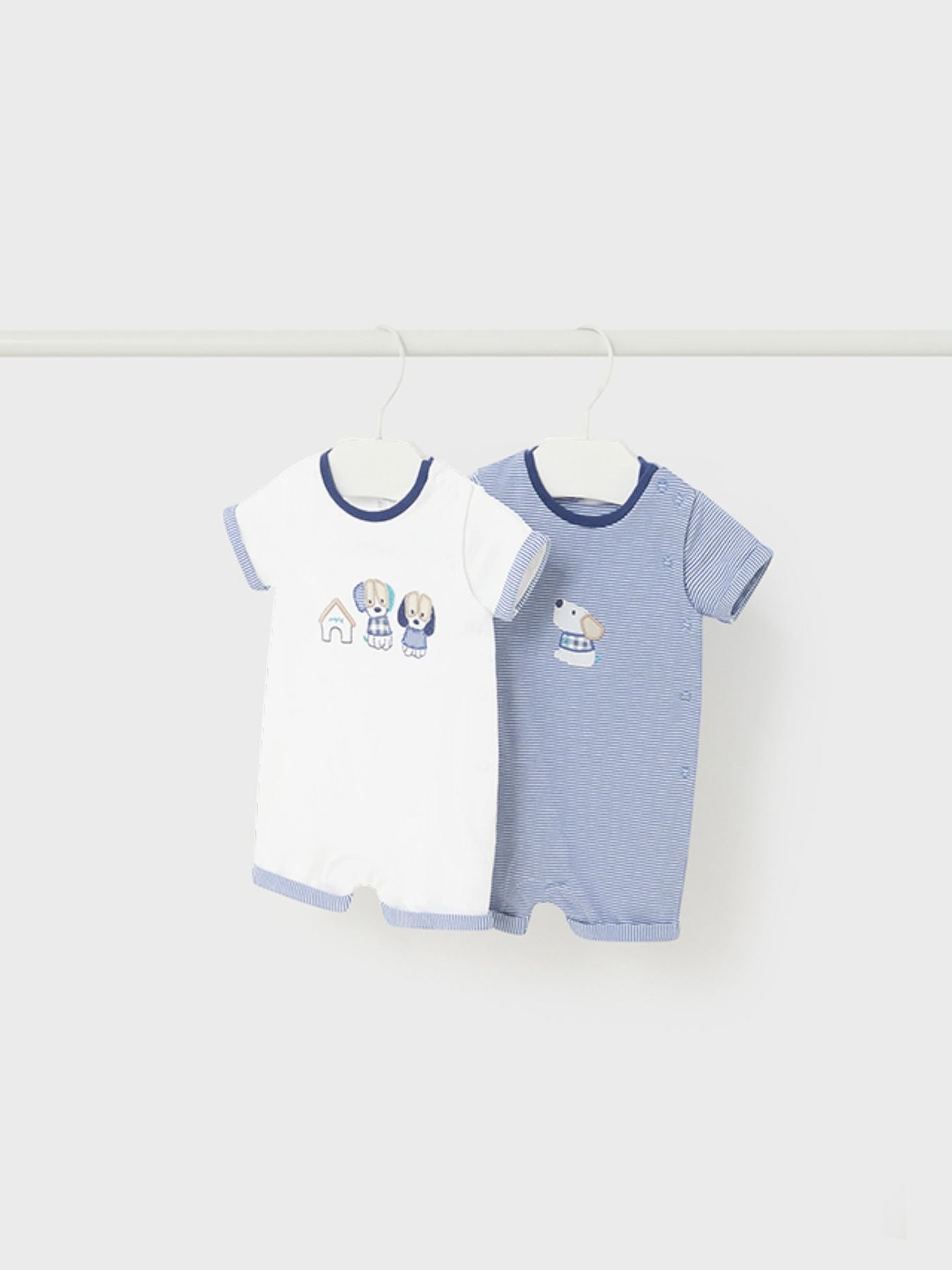 Set 2 pagliaccetti corti Bimbo BIANCO 1722 -  NANU' BABY
