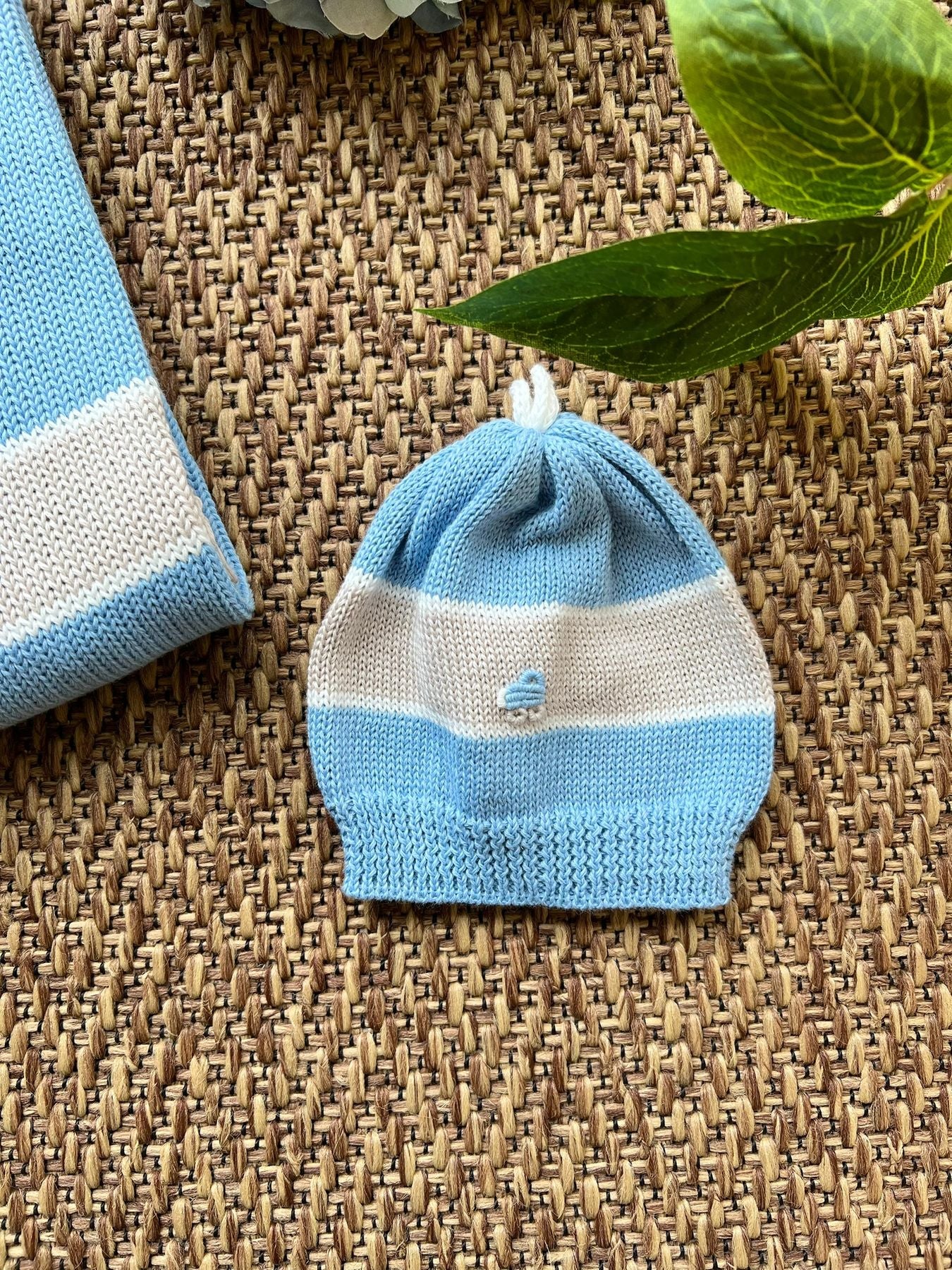 Cuffia Macchinina Neonato CIELO VIAREGGIO 1371 -  NANU' BABY