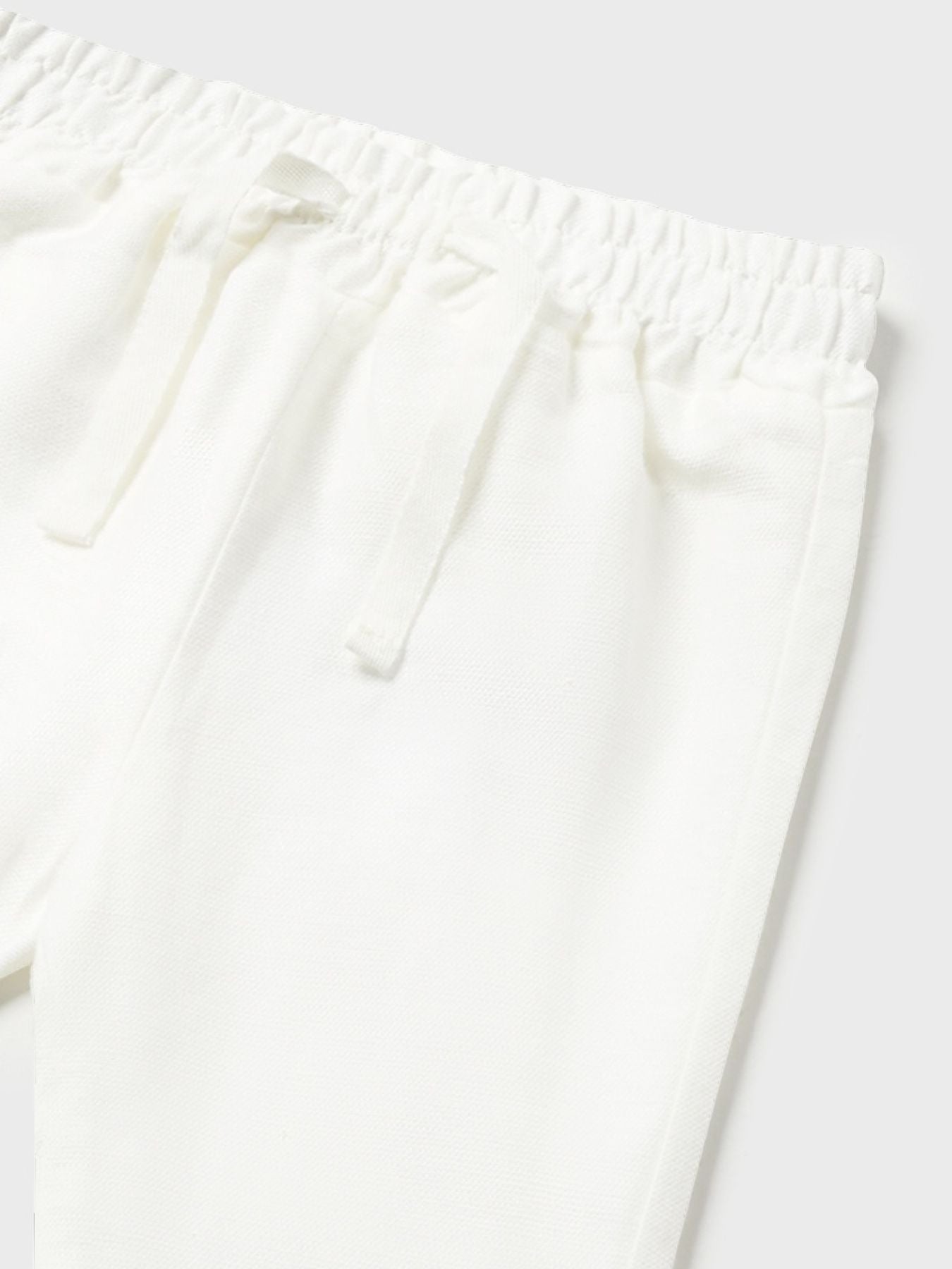 Pantalone lungo lino Bimbo BIANCO 1538 -  NANU' BABY