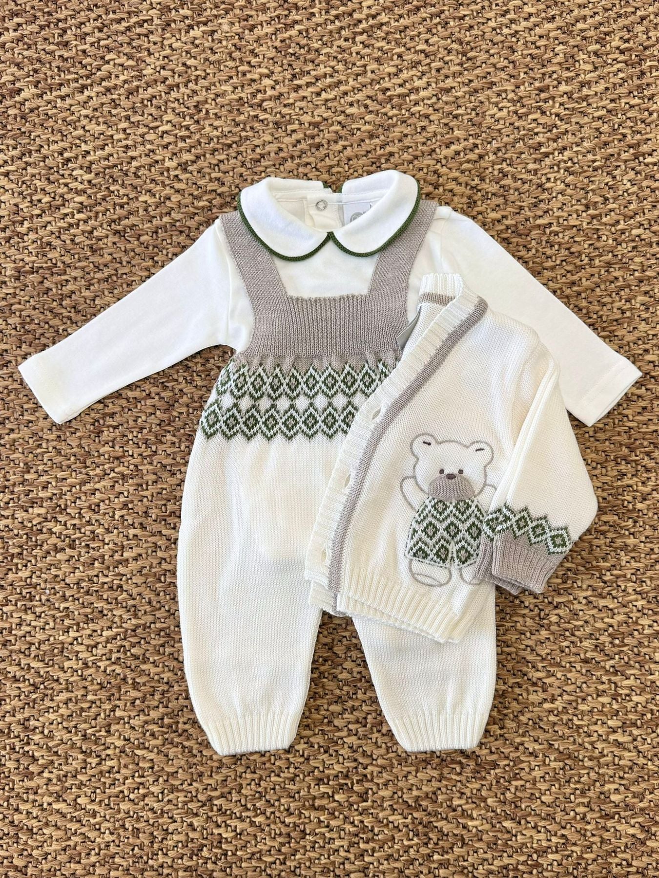 Completo nascita Orsetto Neonato VANIGLIA IB5131/V -  NANU' BABY