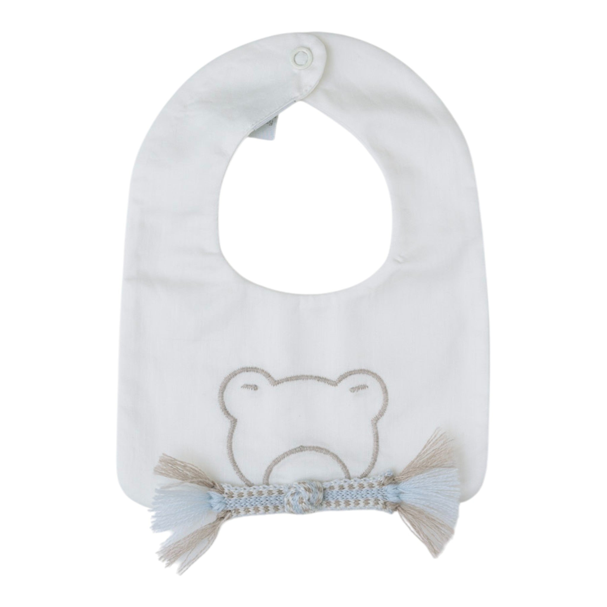 Baby Bib with Bear Design, Vanilla IN53BAV/C