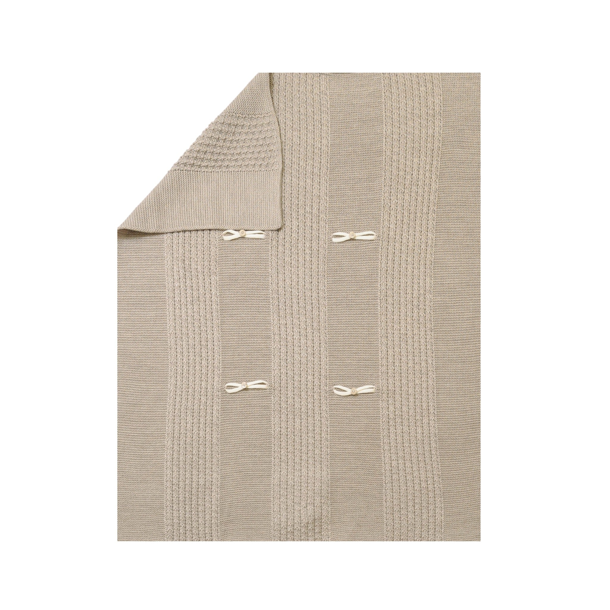 100% Virgin Wool Baby Blanket, Tortora Vanilla IN6380