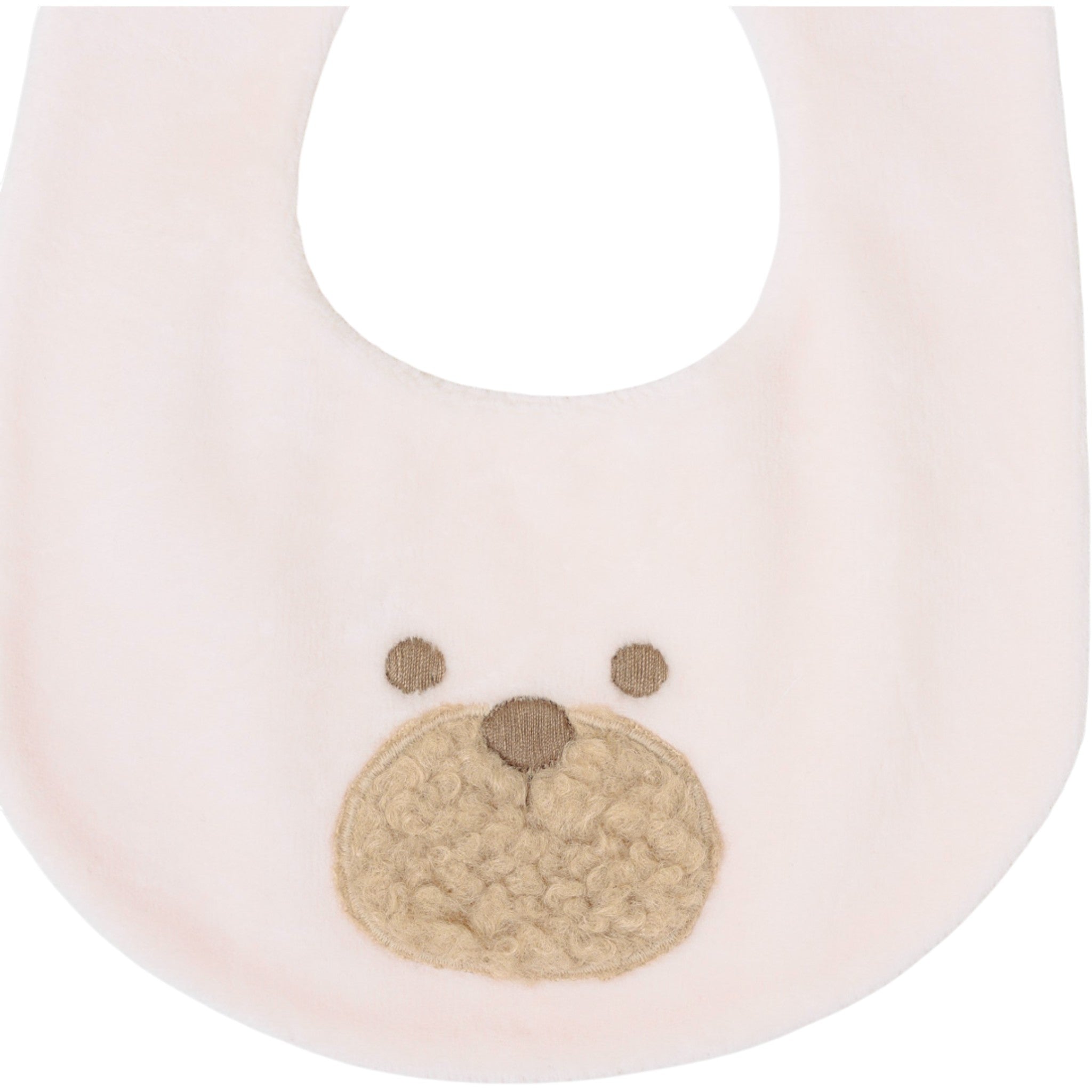 100% Pink Chenille Baby Bib IN70BAV/R