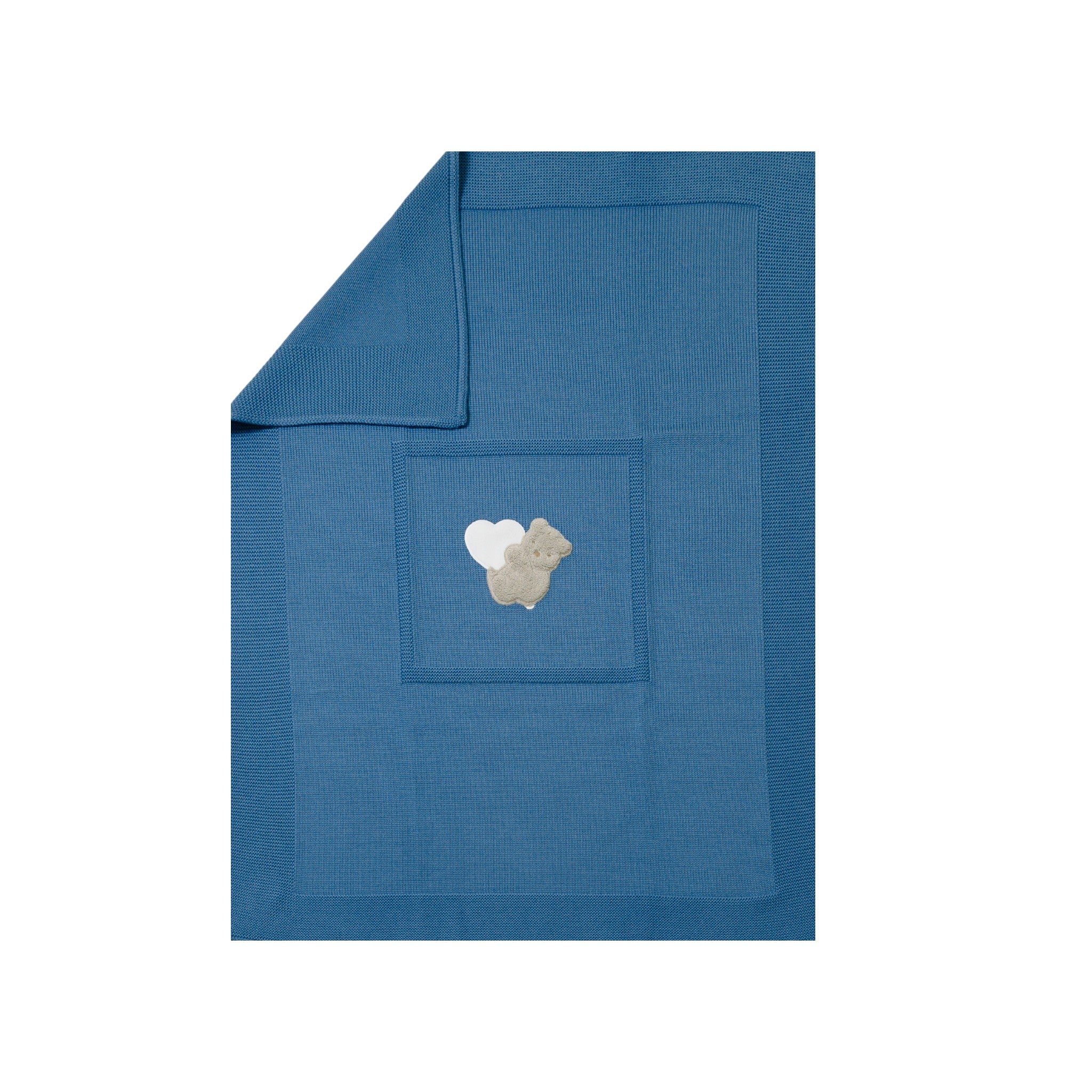 Teddy Love Baby Blanket, Blue, TEDDY LOVE 133/I