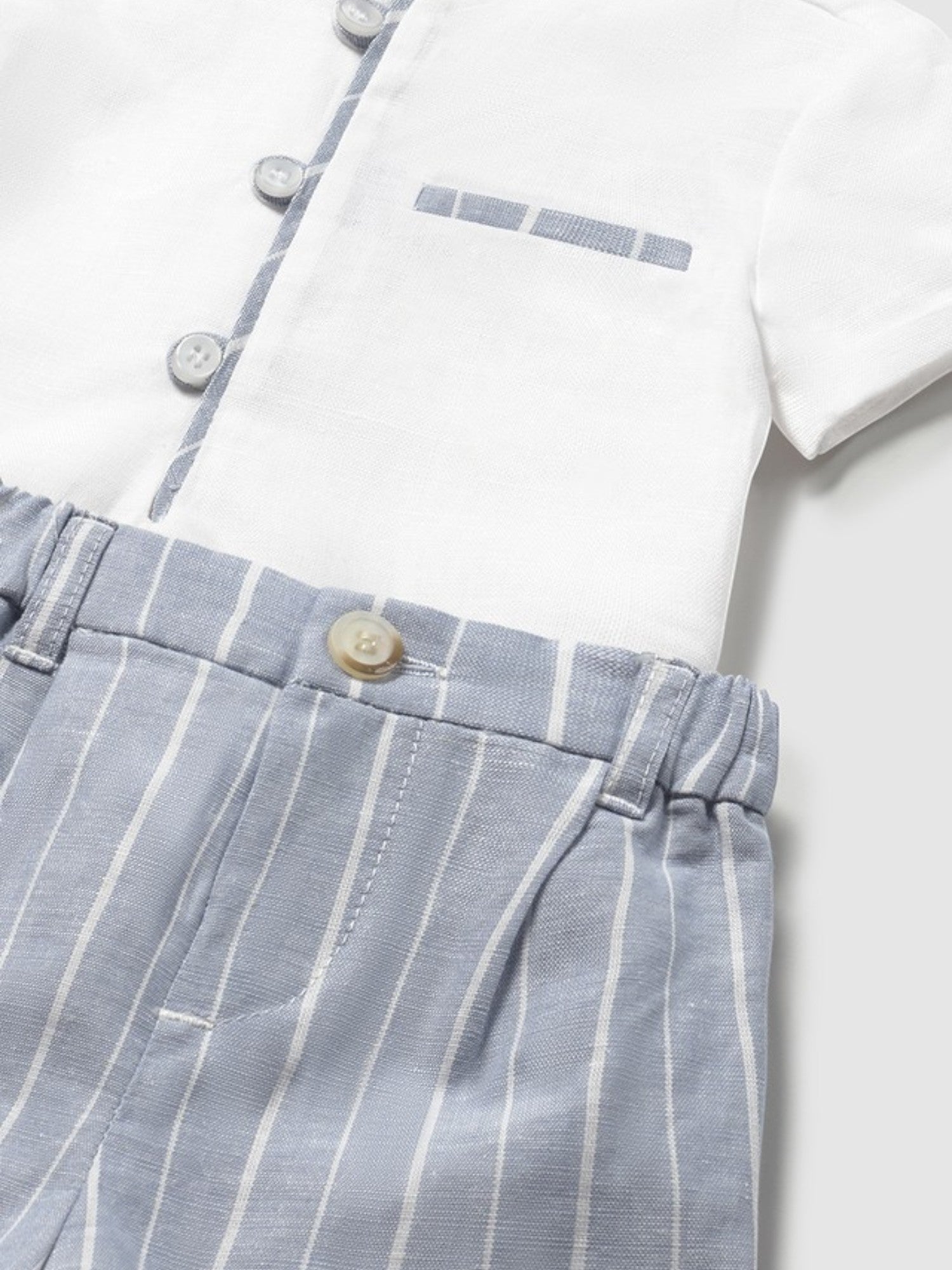 Completo pantalone corto Bimbo AZZURRO 1211 /AZ -  NANU' BABY
